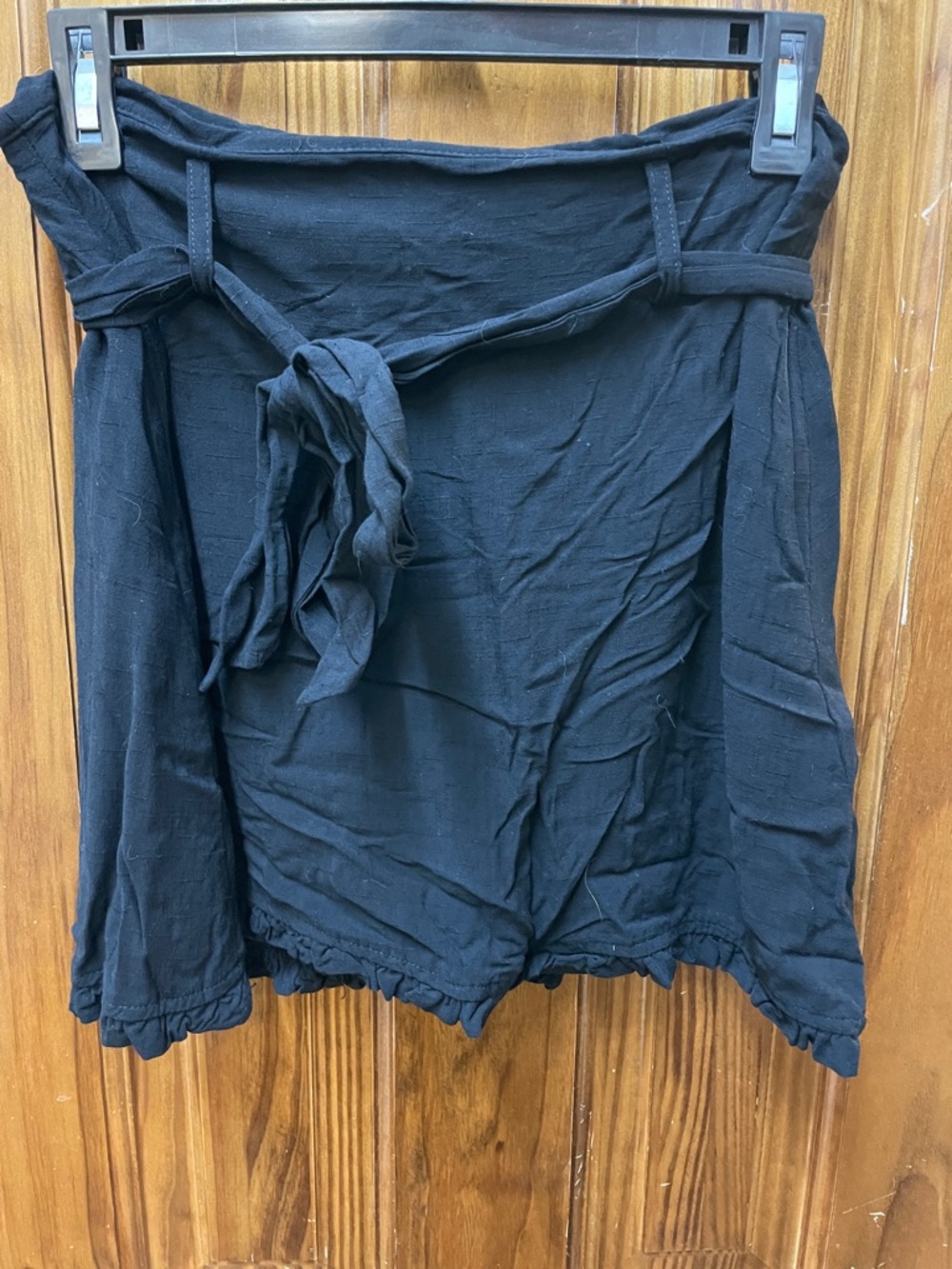 Gianni Bini Black Tie-Waist Mini Skirt